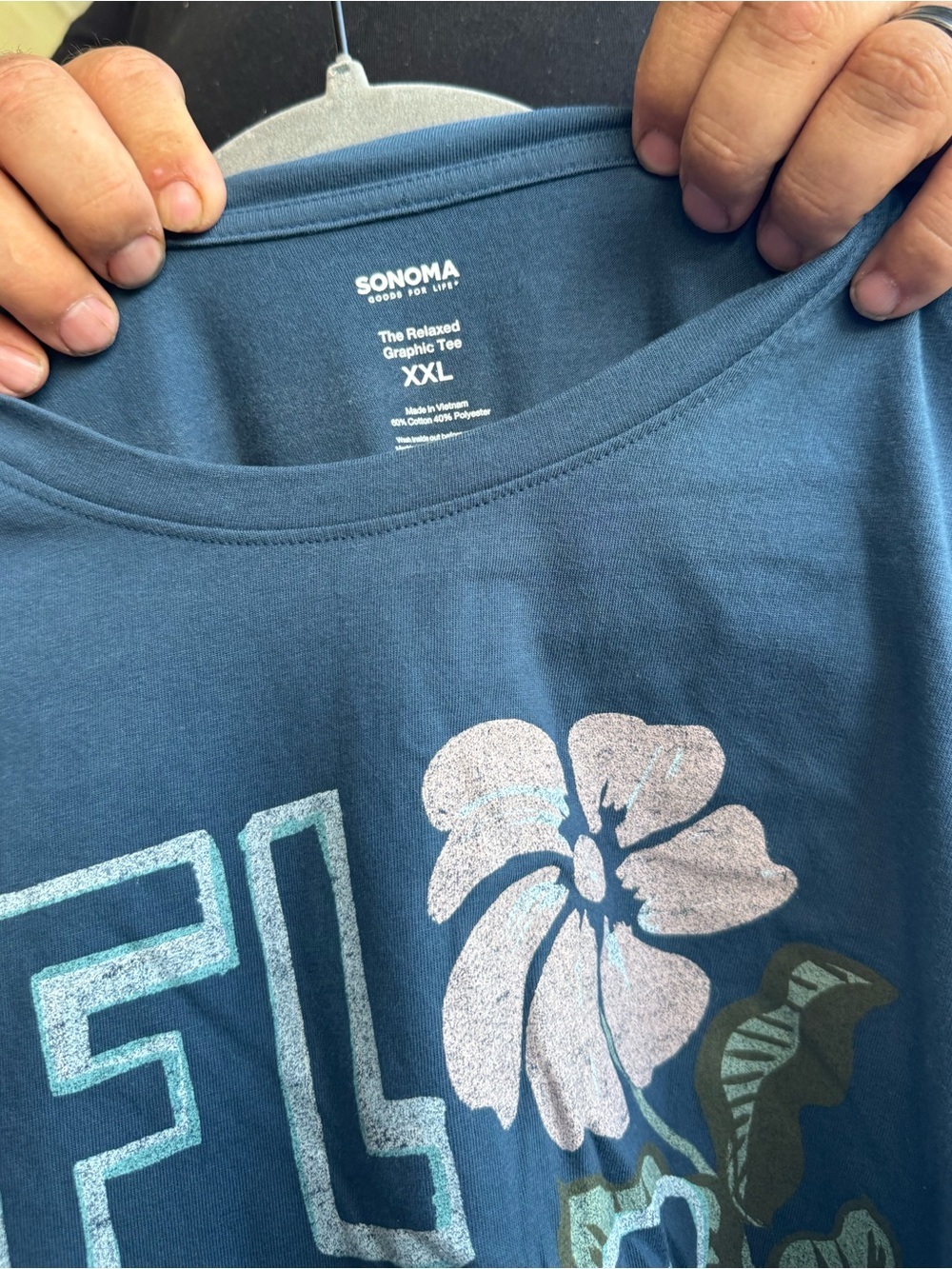 Sonoma Relaxed Graphic Tee featuring a floral "Flourish" design Size 2X - Picture 2 of 3